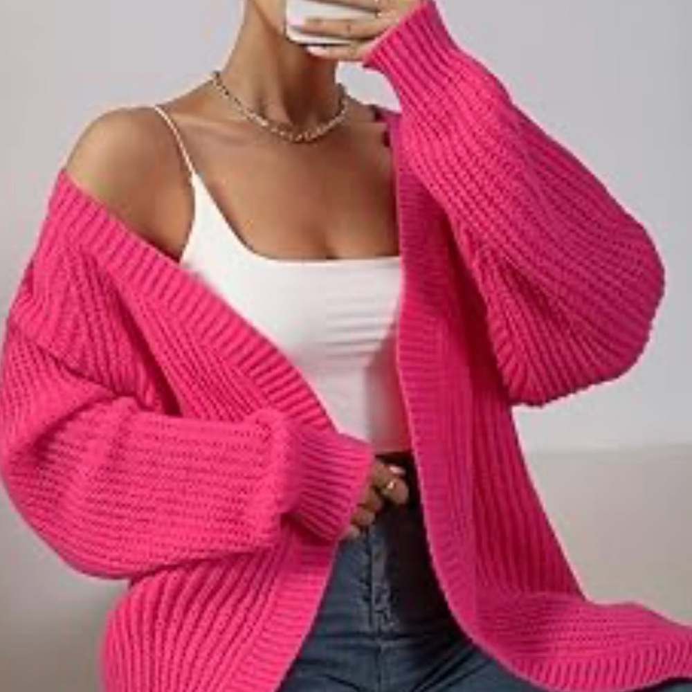 Vici Pink Pocketed Cardigan